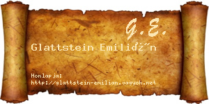 Glattstein Emilián névjegykártya
